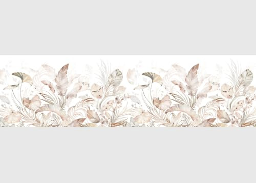 AG Design Bordura Autoadesiva Fiore, AWB 8294 | Decorazione Impermeabile per Pareti, Mobili, Carte da Parati, Rivestimenti Murali e Porte, Pellicola, Multicolore | Larghezza 500 cm x Altezza 13,8 cm