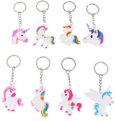 WOFASHPURET 48stücke Cartoon Einhorn Schlüsselanhänger Softgummi Keyring Mit Zufälligen Designs Für Taschen Handys Und Perfektes Für Gelegenheit