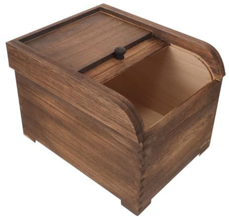 Cabilock Wooden Rice Storage Container 10kg Capacity Food Container | Seal Top Design, Multipurpose Storage for Dry Grains, Convenient Rice Access, Home Kitchen Organiser