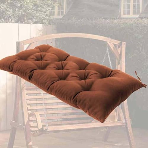 Hoowarm Gartenbank Kissen Bankauflage 100x50/120x50cm/150x50cm，Outdoor Lounge Bankpolster Auflage，Rechteckiges Bankpolster Für Innen, Außenbereich, Möbel, Gartenbank(G,120x50x8cm)