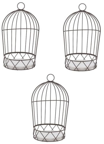 Hohopeti 3stücke Dekorativer Vogelkäfig Blumentopfständer Kerzenhalter Für Tischdekoration Für Festlichkeiten Wohnaccessoire