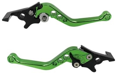 Bremshebel 2 Stück Kupplungsgriff Simson Tuning Universal CNC-Legierung Motorrad Bremsgriff Einstellbare Größe Moto Motorrad Bremshebel Kupplungshebel Motorrad(Grün)