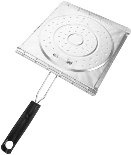 VANZACK Panier De Grillade en Acier Inoxydable Grille-Pain Arepa 2 en 1 avec PoignéE Pliable Plateau À Griller pour Pain Viande Et LéGumes Camping Barbecue Cuisine Maison