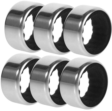 OFFSCH Stainless Steel Wine Bottle Drip Collar Ring 6pcs Metal Beverage Bottle Drip Catcher Leak-Proof for Home and Bar Use