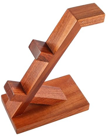 Sarini Solid Wood Dual Gamepad Controller and Headphone Stand Game Controller Storage Stand Holder for Desk Gaming Accessories Dual Controller Headphone Organizer