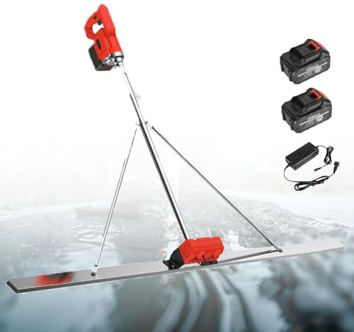 Niveleur de surface de ciment électrique sans fil, outil vibrant pour chape de béton électrique, chape de surface en béton à lame de 150 cm avec moteur sans balais,A