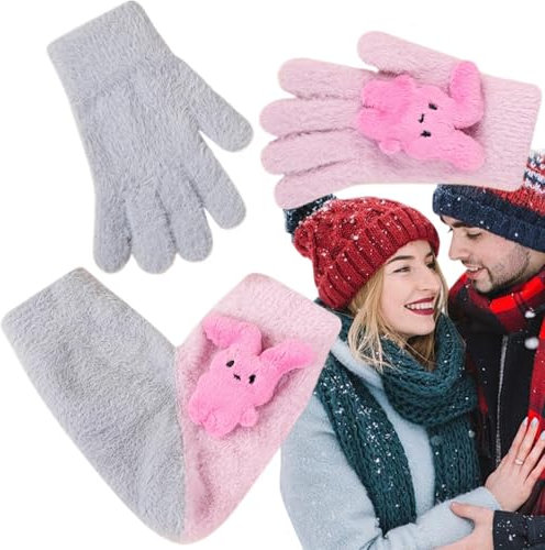 Generisch Handschuhe für Verliebte,Handschuhe für Paare | Handschuhe für Verliebte - Stilvolle Paar-Handschuhe mit Touchscreen, 2-Personen-Fäustlinge für Paare, Verliebte