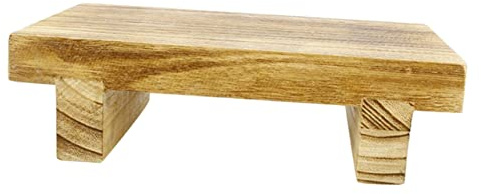 SECFOU Wood Bedside Step Stool Multipurpose Wooden Footstool for Bedroom and Office, Small Solid Wood Feet Rest Stool for Indoor and Outdoor Use