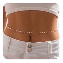 Spetsbst Bauchkette Gold Damen, Körperketten Bauch und Verstellbar