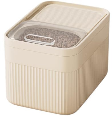 Generisch Pet Storage Bin, Almacenamiento de comida para perros, recipiente de almacenamiento hermético, solución organizadora transparente con vaso medidor para aperitivos de alimentación de PET