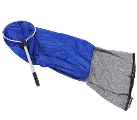 TIKATARER Koi Net, Aquarium Morbido Pesca Morbida Acquario Net Fishing Net con Manico a Manico Koi Tansfer Mesh Cesto per Pesce Medio Grande (Diametro 35 cm manico 50 cm)