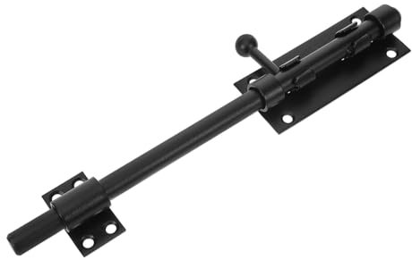 HOLIDYOYO Pernos De Garaje Pestillo De Puerta Deslizante Pestillo De Puerta De Acero Inoxidable Negro