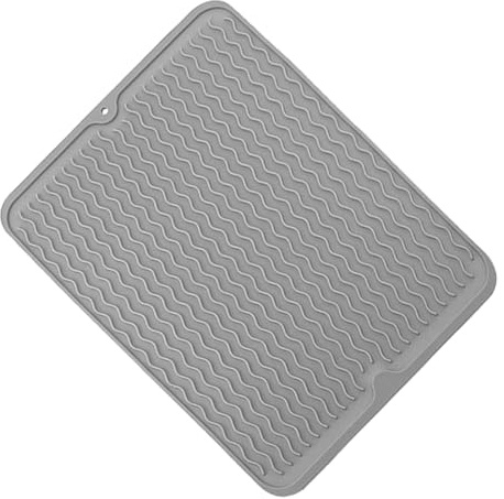 Healifty Tapete de Secado de Silicona para Platos y Encimera de Cocina