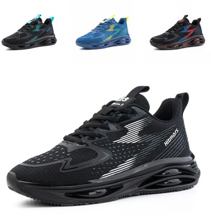 Hitmars Sneaker Uomo Scarpe Running Scarpe da Ginnastica Leggere Traspiranti Scarpe da Corsa Palestra Tennis Jogging Outdoor Fitness A Bianco EU 46
