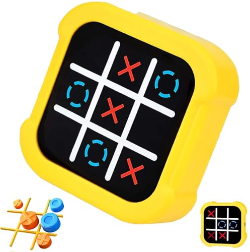 Tic Tac Toe Elektronisch Spiel, 5-in-1 Tic Tac Two XOXO Spiel Spielzeug | Brettspiel Spielzeug für Kinder & Erwachsene, Tragbare Handheld Puzzle Spielkonsole Reise Spiel Altersgruppen 3+