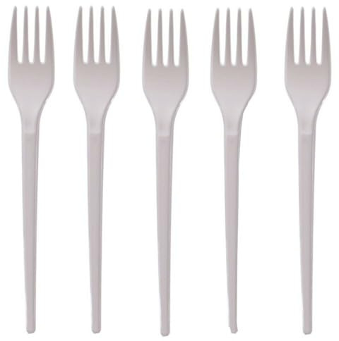 100x Mehrweg-Plastikgabel Mehrweggabel Party Gabel Kunststoff Besteck wiederverwendbar Suppengabel Reusable Fork