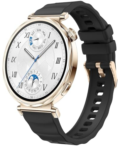 Aurrain 18mm silikon klockarmband för Huawei Watch GT6/GT5/GT4 41mm/GT5 Pro 42mm,Unisex mjukt sportklockarmband i silikon.