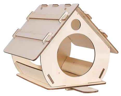 Vogelfutterstation – Vogelfutterspender für den Außenbereich, hängende Vogelfutterspender aus Holz, DIY-Holzhaus, Outdoor-Gartendekorationen, große Kapazität, Vogelhaus für Hinterhöfe, Gärten, Kolibri