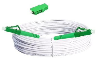 MiusKiw Cavo in fibra ottica LC/APC su LC/APC con accoppiamento | Singlemode OS2 LWL cavo patch per estensione (9/125μm) | compatibile con Telekom, Vodafone, fibra di vetro tedesca, Fritzbox (15 m)
