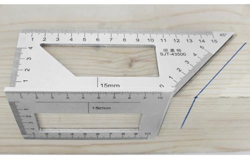 Winkelmesser-Quadratwerkzeug – 45/90-Grad-Winkelmesser-Anreißwinkellineal | Hochpräziser Anreißer mit robuster Konstruktion als Layout-Messwerkzeug für Holzbearbeitungsprojekte und Bastelarbeiten