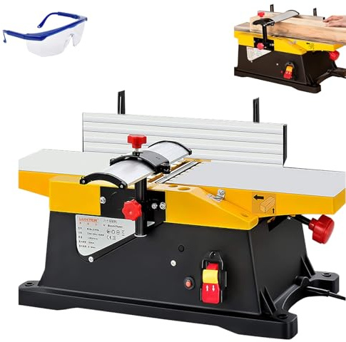 Raboteuse à bois électrique de table 12 000 tr/min, menuiserie multifonctionnelle de 15 cm, profondeur de coupe réglable, pour raboteuse d'épaisseur de coupe du bois