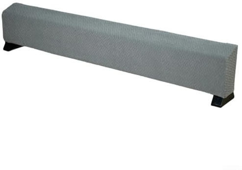 DystopiaWorld Heater Cover Dust for proof Baseboard Radiator Shield Grey Soft Fabric for Living Room 125x8x15cm(Light Gray Large)