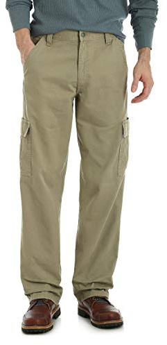 Wrangler Authentics unisex - vuxen Lediga byxor Twill Relaxed Fit Cargo Pant (Logan)