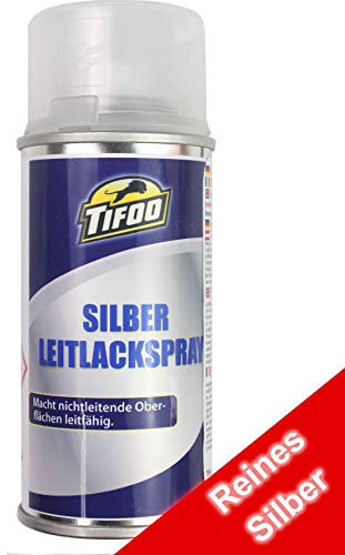 Tifoo Barniz conductor de plata (150 ml) – Barniz spray con partículos de plata pura - EMV Shielding - hacer superficies conductivas