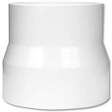 Hon&Guan 110mm auf 100mm Rohr Reduzierstück Adapter, Reduzierverbinder Abluftschlauch Adapter, Runden Reduzier Kanal für Rohrventilator Badezimmer Küchen Abzugshaube Trockner (110mm bis 100mm)