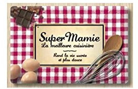 P2G - Planche à découper verre trempé super mamy - 20 x 30 cm