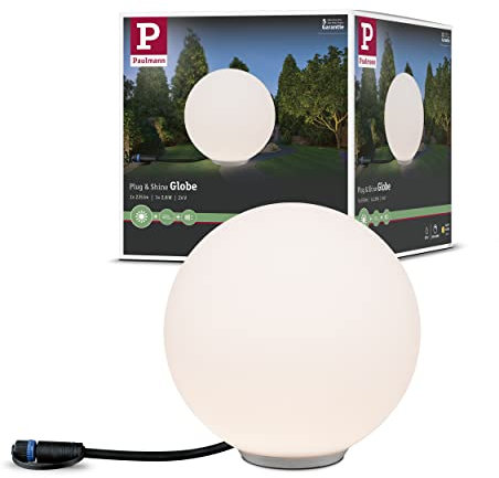 Paulmann 94177 Objeto luminoso Plug & Shine Globe IP67 3000 K 235 lm 24 V 94177 Lum.esférica, lum.exterior, iluminación jardín, iluminación terraza