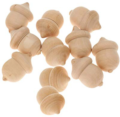 Amosfun Holzpuppen Zum Bemalen 20 StüCk Diy Steckpuppen Aus Naturholz Glatt Geschliffen FüR Kinder Bastelprojekte Und Hausdekoration