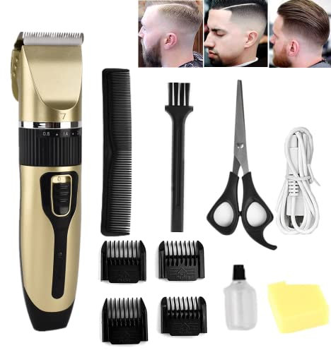 Haarschneidemaschine Barttrimmer Haarschneider, Elektrisch Bartschneider Langhaarschneider mit akku, T-Blade Trimmer Präzisionstrimmer