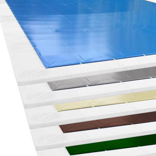 PisciHogar Cobertor de Invierno para Piscinas de 3 a 4 m de Ancho I Largo y Ancho Personalizable I Garantía: 3 años I 680 gr/m2 I 5 Colores a Elegir - 100% OPACOS I Rectangular l Anclajes incluidos