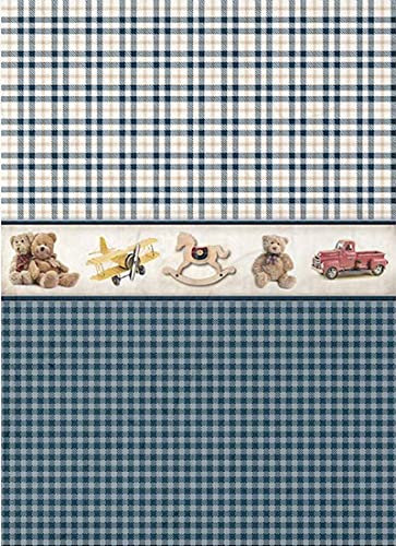 Zita`s Creative Reispapier A3 - Baby Boy. Motiv-Strohseide, Strohseidenpapier, Decoupage Papier