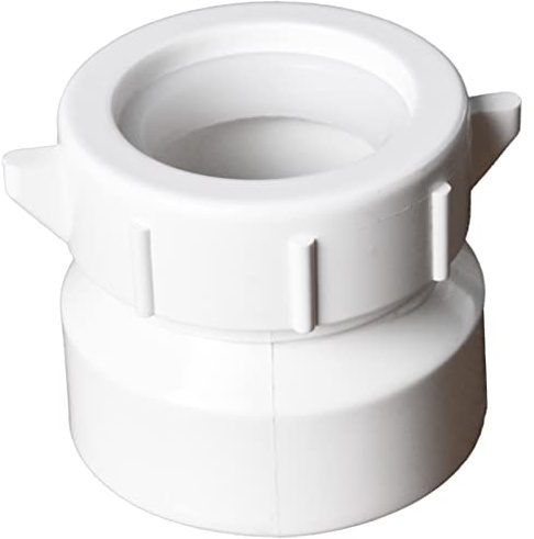 FangKingNo 1-1/2 Inch PVC Trap Adapter for DWV Fittings Drain Pipe Bathroom Sink Coupling for PIPE Connector White 1-1/2