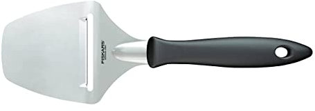 Fiskars Käsehobel mit rostfreier Stahlklinge, Kunststoff/Edelstahl, Länge: 21,5 cm, Essential, Schwarz/Silber, 1065587