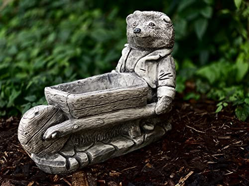 OLOMA Große Igelfigur Massiver Garten Igel Zement Igel Skulptur Großer Gartentopf Stein Pflanzgefäß Ornament Handgefertigte Vase Dekor Einzigartige Vase Ornament Blumentopf Handgemachte Igel Statue