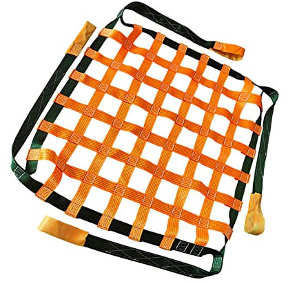 Ladungssicherungsnetz - Flaches Nylonschlingen Hebenetz, Wharf Marine-Hebenetztasche, 0,3-3,5 T Tragfähigkeit, Anhängernetze, Stark Belastbares Sicherheitsnetz (Size : 4 X 4M/Mesh 20cm/Load 3.5t)