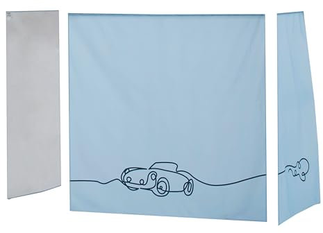 Hoppekids Cars Vorhang für mittelhohes Bett 70x160 cm, Dream Blue