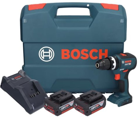 Perceuse à percussion 18V 55 Nm (2x4.0 Ah) GSB 18V-55 en coffret - BOSCH 0615990L7C