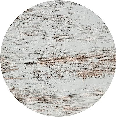SARO LIFESTYLE Woodland-Inspired Faux Wood Charger Plate (Set of 4)