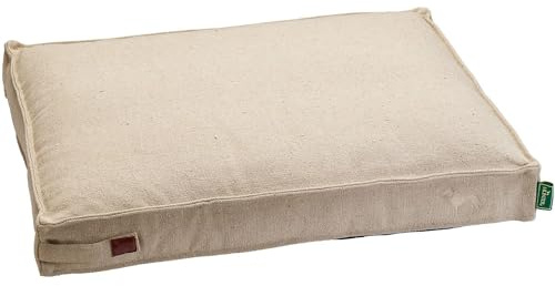 HUNTER Hundekissen Belluno, Farbe: Creme, mit robustem Strukturstoff, vorwiegend recycelte Materialien, nachhaltig, rutschhemmend, stilvoll und modern, Größe: 80 x 60 cm