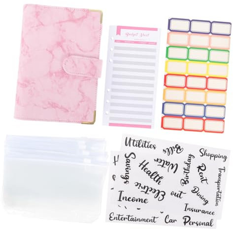 HOODANCOS Budget Binder Planer Größe Reißverschluss Bargeld Umschläge Karten Tasche Quittungsorganizer