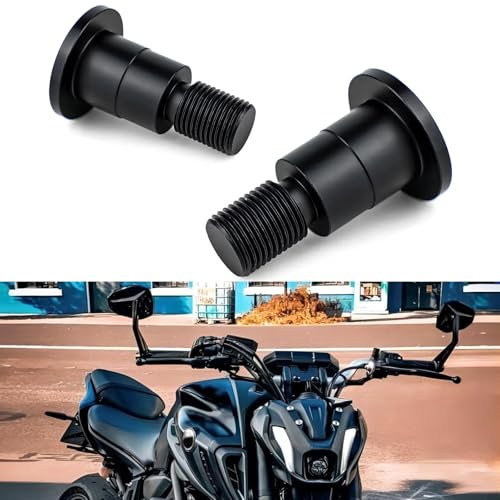 LOKLISUM Tapas de Extremo de Manillar de Motocicleta, Adaptador de Espejos Retrovisores Compatible para MT07/MT09/MT10/MT01/MT125/XSR700/XSR900/TMAX/YZF-R125/FZ07/FZ09/FZ10/FZ1/FZ6/XJ6/XJR1300/XJR1200