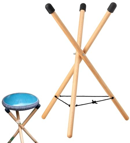 Handpan Stativhalterung – Stahl-Zungentrommelhalter, kompakte Snare-Halterung, leichte Halterung mit stabilem Stativfuß, rutschfeste Stabilität für Stahlzungentrommeln und andere Schlaginstrumente