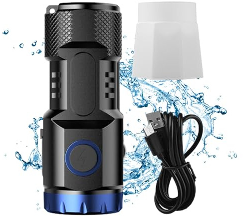 Led Flashlight, Flashlight with Clip, Small Led Flashlight, Compact Usb Flashlight, Charging Led Handheld Torches, Small Bright Lamp with Magnetic Base Pocket, Flash Light for Home Camping Hiking