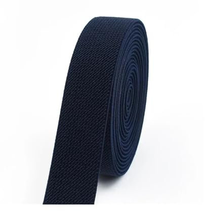 Banda elástica de 2 a 10 metros y 38 mm para pantalones, cintura, cinta de goma, cinturón de ropa, ropa interior, correas elásticas, accesorios de bricolaje (azul marino, 4 metros_38 mm)