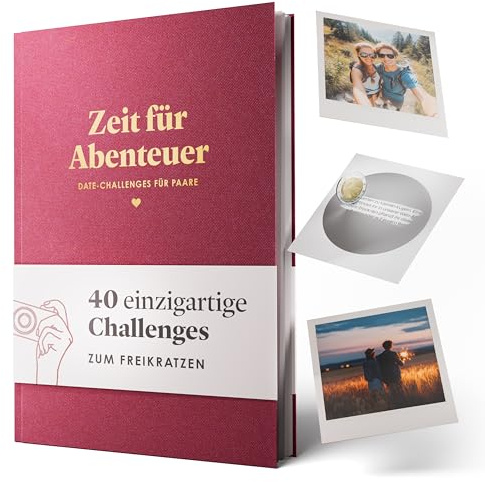 Time Treasures Date Challenge Buch für Paare Zeit für Abenteuer | Paar-Geschenk für ihn & sie, ABC Date Buch mit 40 kreativen Date Ideen für Paare, Romantische Geschenkidee zum Jahrestag