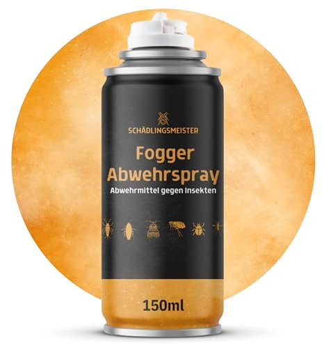 Fogger – Abwehrmittel gegen Insekten – Mit Zitroneneukalyptusöl – Wirkt gegen Schaben, Flöhe, Motten, Milben, Wanzen & mehr – Insekten Vernebler – Für Innenräume – Made in Germany (150 ml)